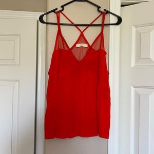 Strappy red tank